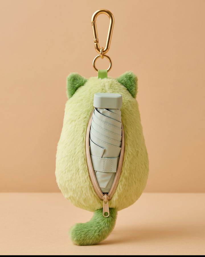 Avocato con mini ombrello nella tasca